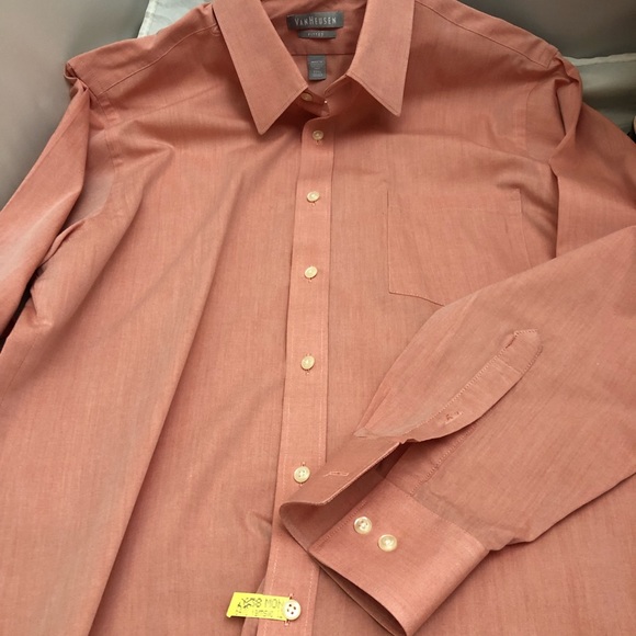 Van Heusen Fitted Chambray Point Collar Shirt (A) - Picture 5 of 6